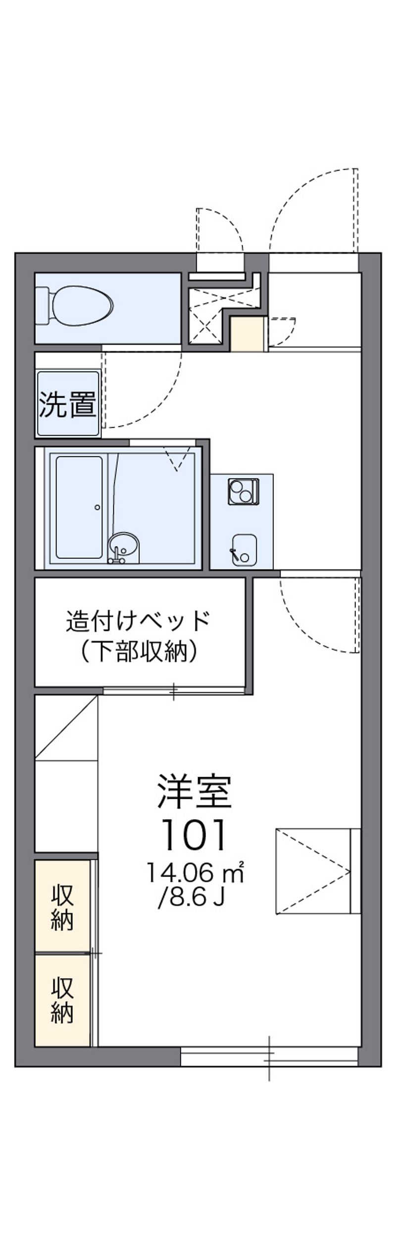 レオパレスノウスン　シュライン 間取図