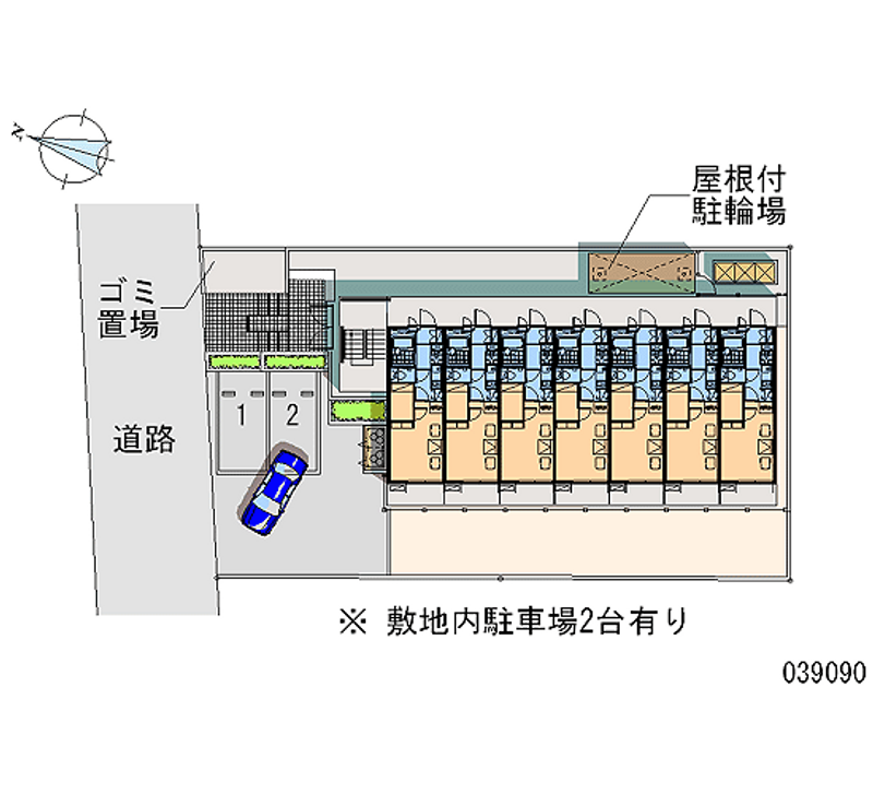 レオパレスフラワーコート 区画図