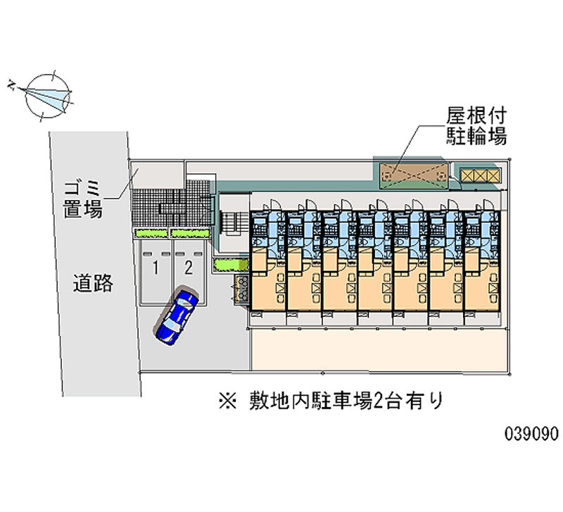 レオパレスフラワーコート 月極駐車場