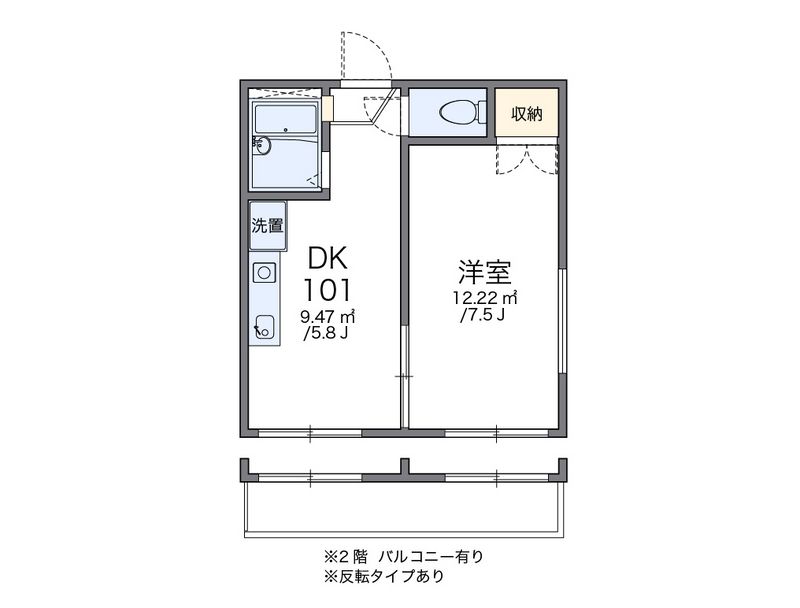 レオパレス花野 間取図