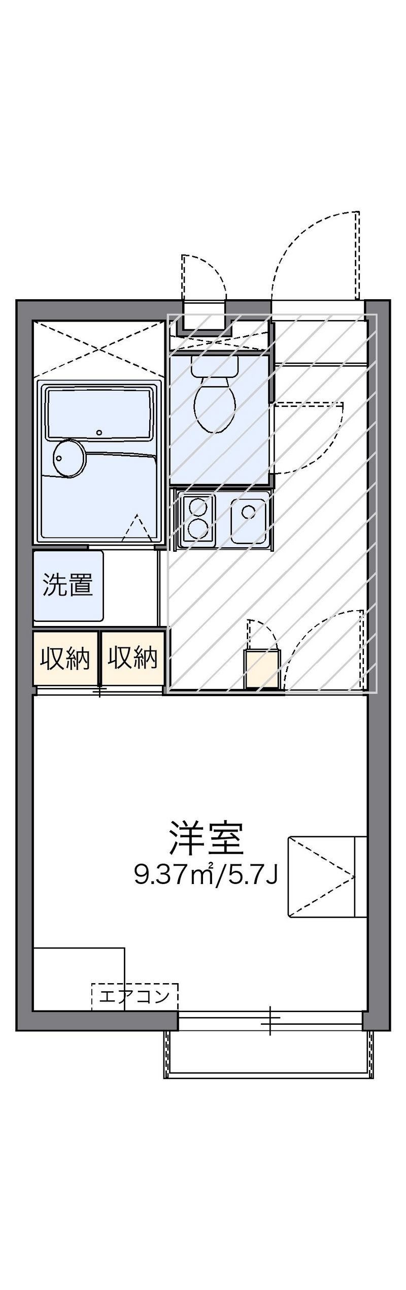 レオパレスサンオーク 間取図