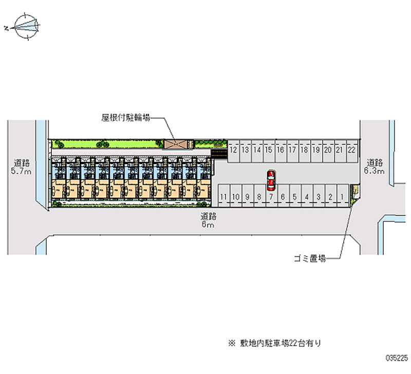 レオパレス下代エスティ 月極駐車場