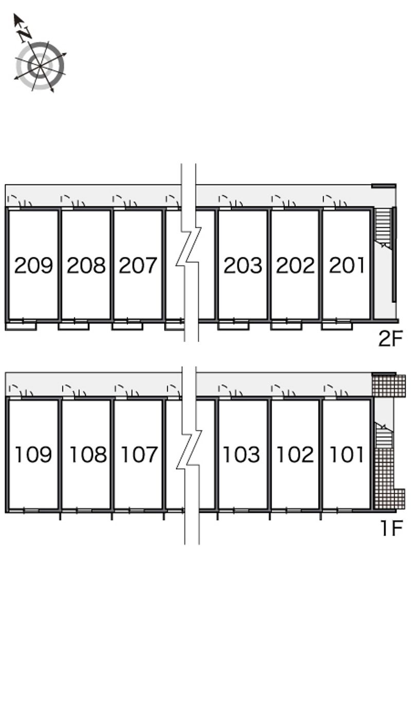 レオパレス栄華西Ⅱ 間取配置図