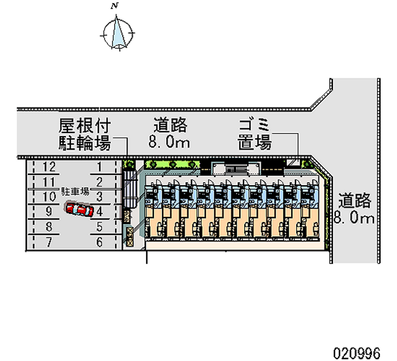 レオパレス川北 区画図