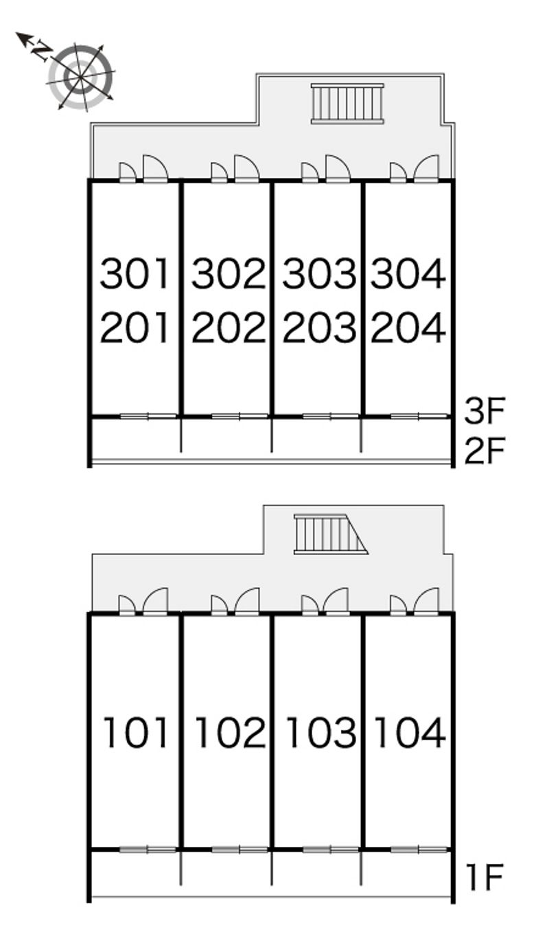 レオパレス青渓 間取り配置図