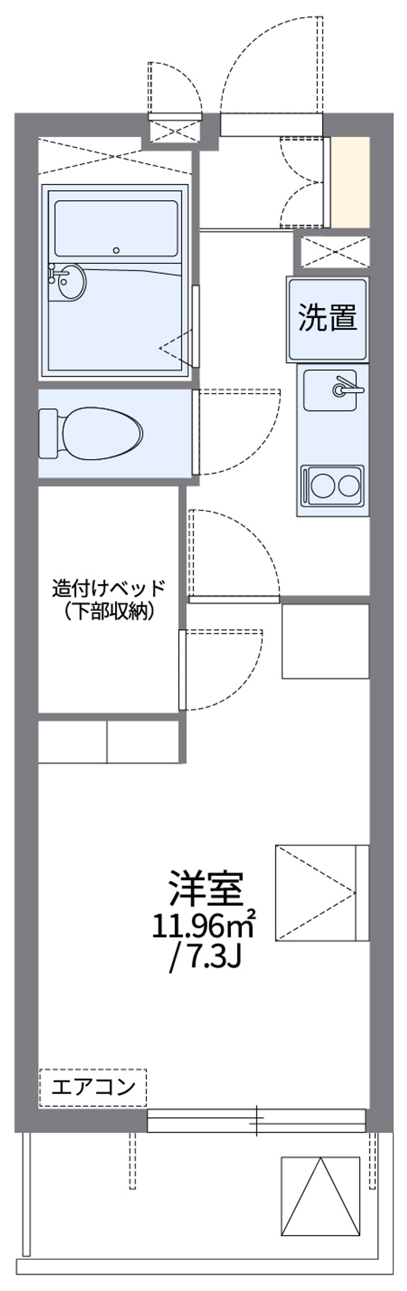 レオパレスナカダ 間取図