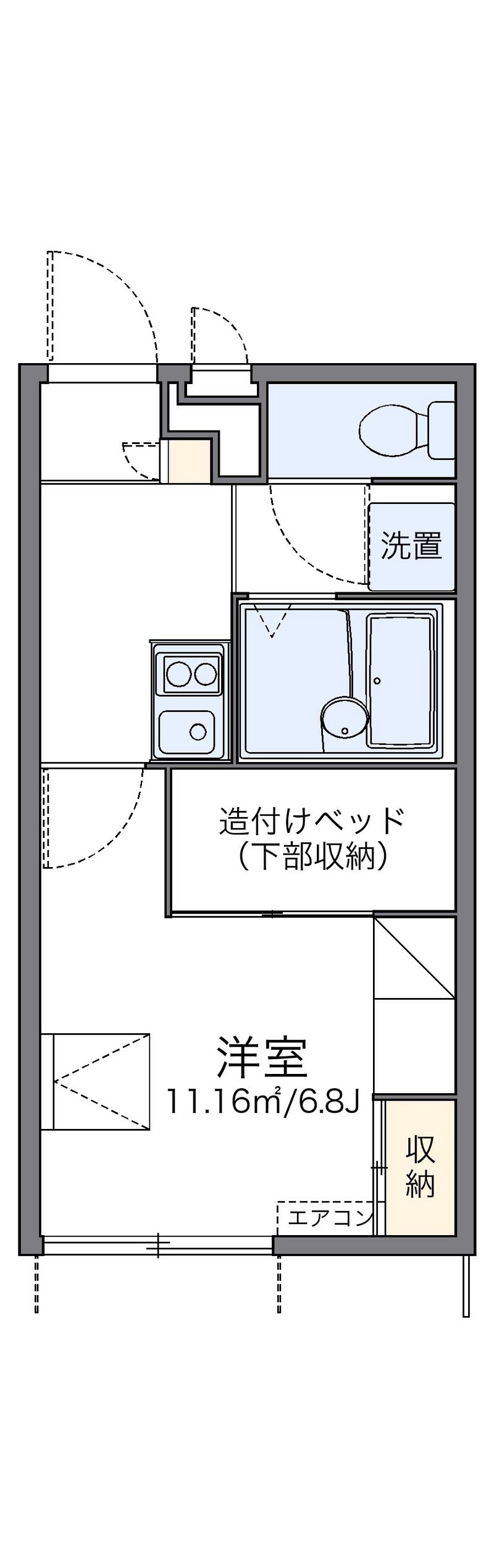 レオパレス極楽寺 間取図