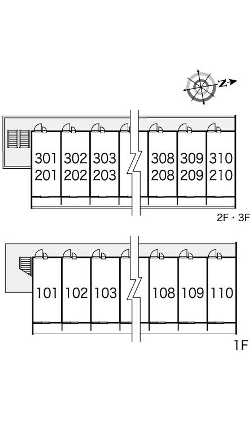 レオパレスフレグラント 間取配置図