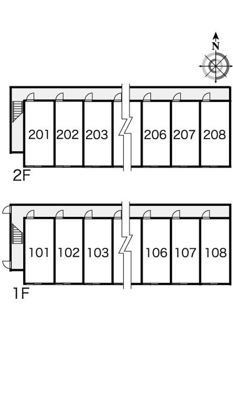 レオパレスマルブル　Ｂ 間取配置図