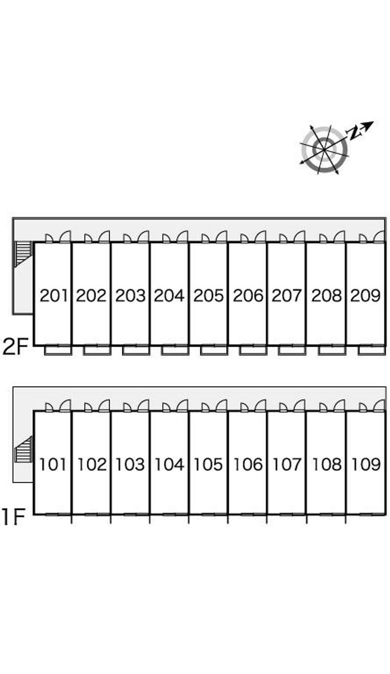 レオパレス向陽 間取配置図