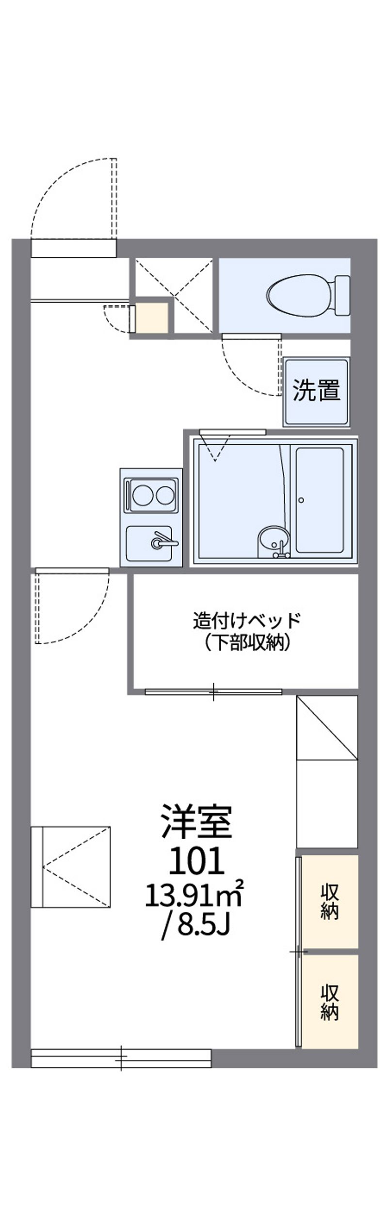 レオパレスあしがら 間取図