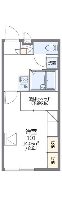 レオパレスしまざき 間取り図