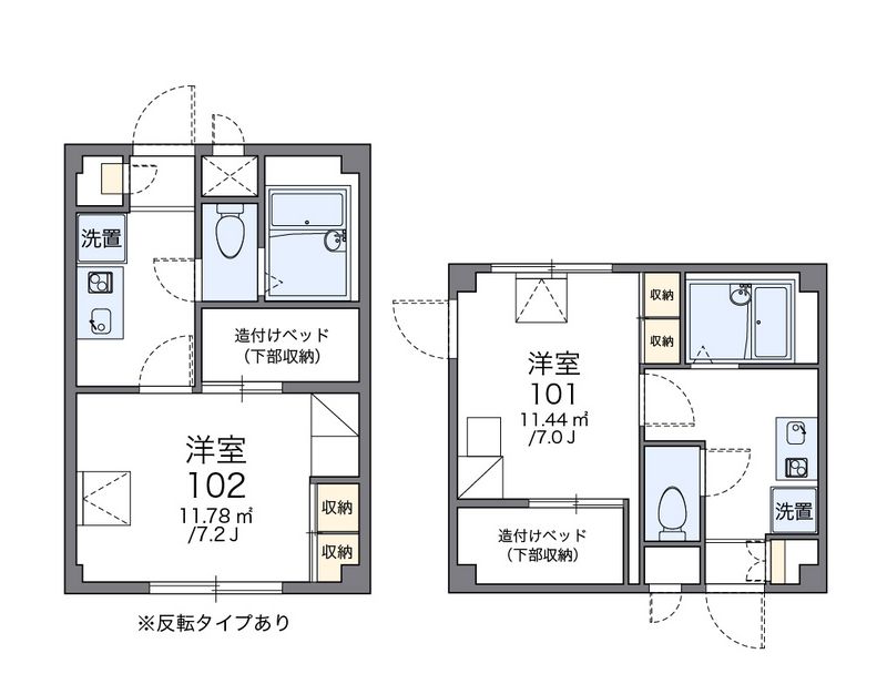 レオパレス東大井 間取図