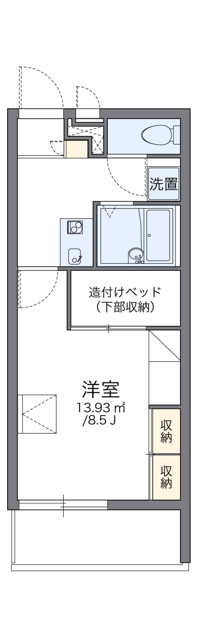 レオパレスリバーサイド 間取図
