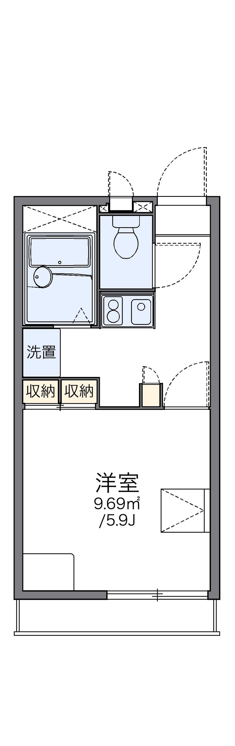 レオパレスＨＩＫＡＲＩ 間取図
