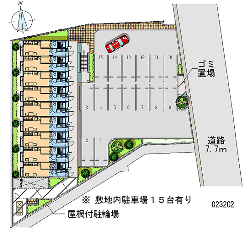 レオパレス精華 月極駐車場