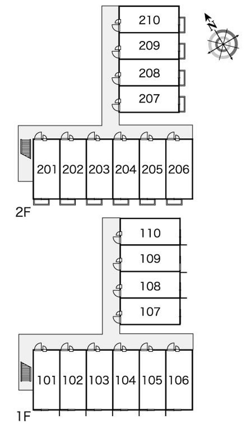 レオパレスわだち 間取配置図