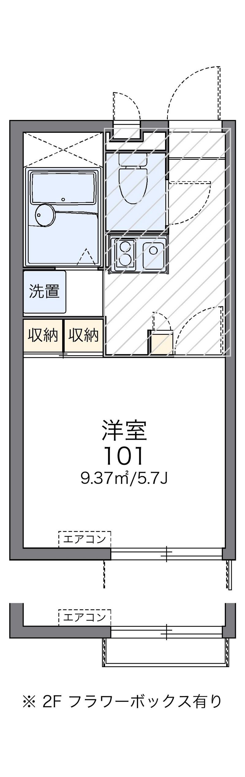 レオパレスルミネ 間取図