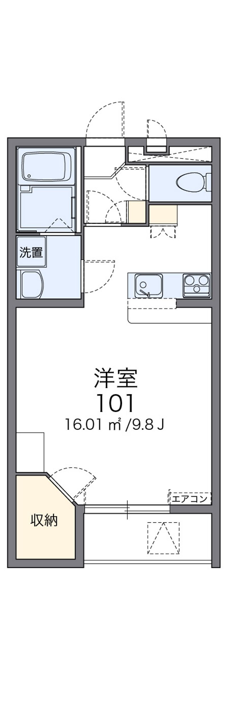 レオパレスアゼリアカーサ 間取図