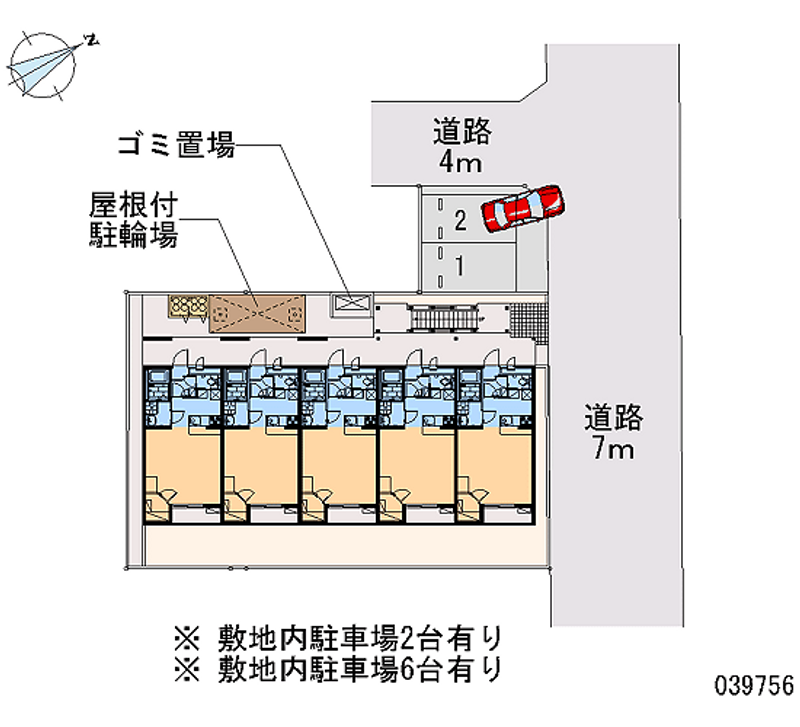 レオパレスぽぽら 月極駐車場