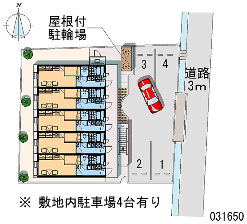 レオパレスオンフルール 月極駐車場