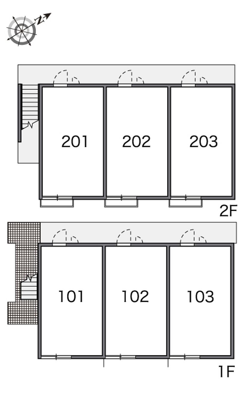 レオパレス沙羅ノ木 間取配置図
