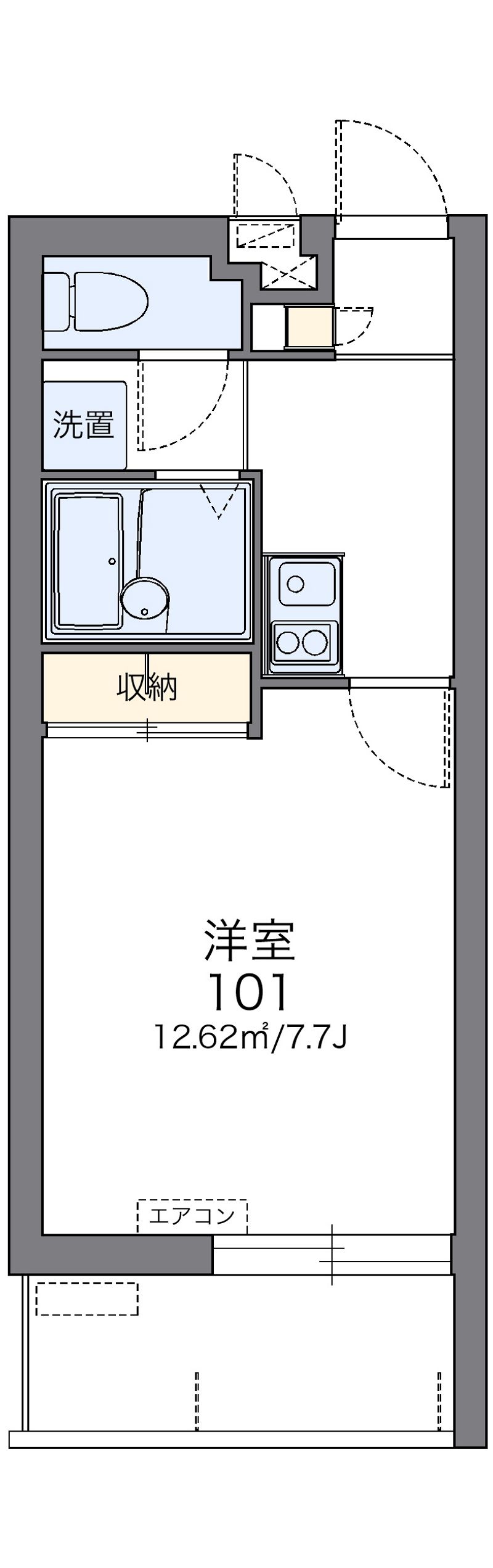 レオパレスレジデンス桑江 間取図