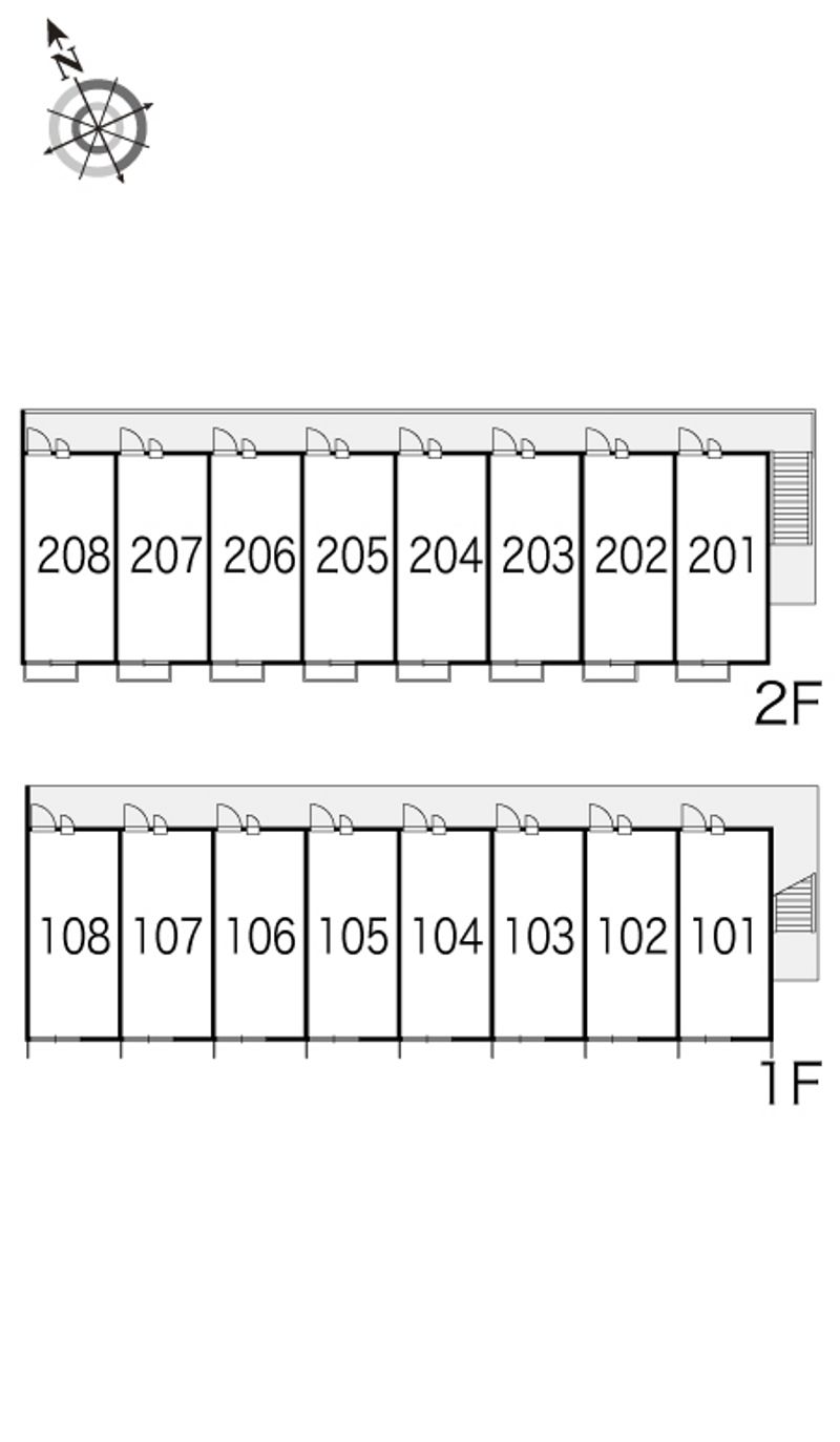レオパレス若葉 間取り配置図