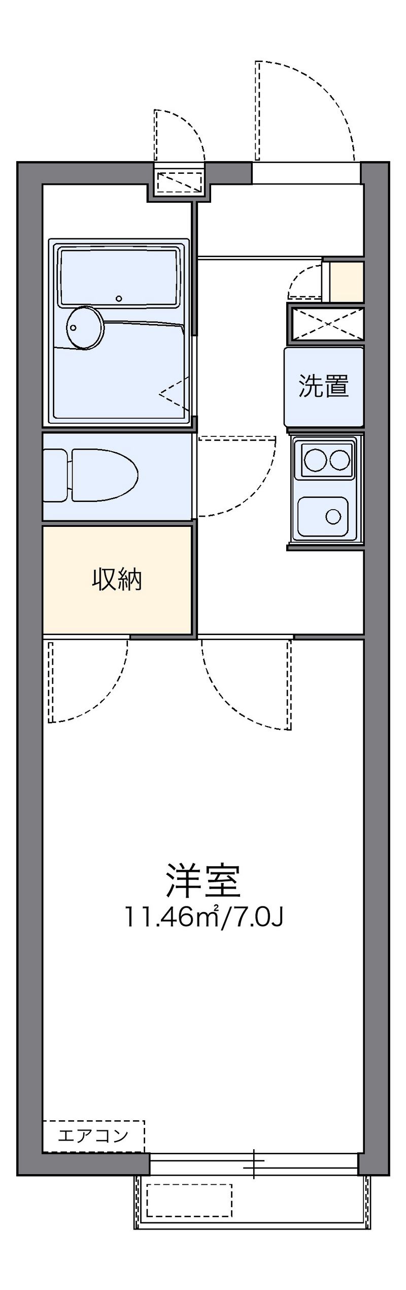 レオパレスパークコンフォールⅡ 間取り