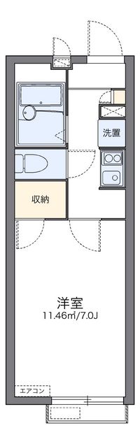 レオパレスパークコンフォールⅡ 間取り図