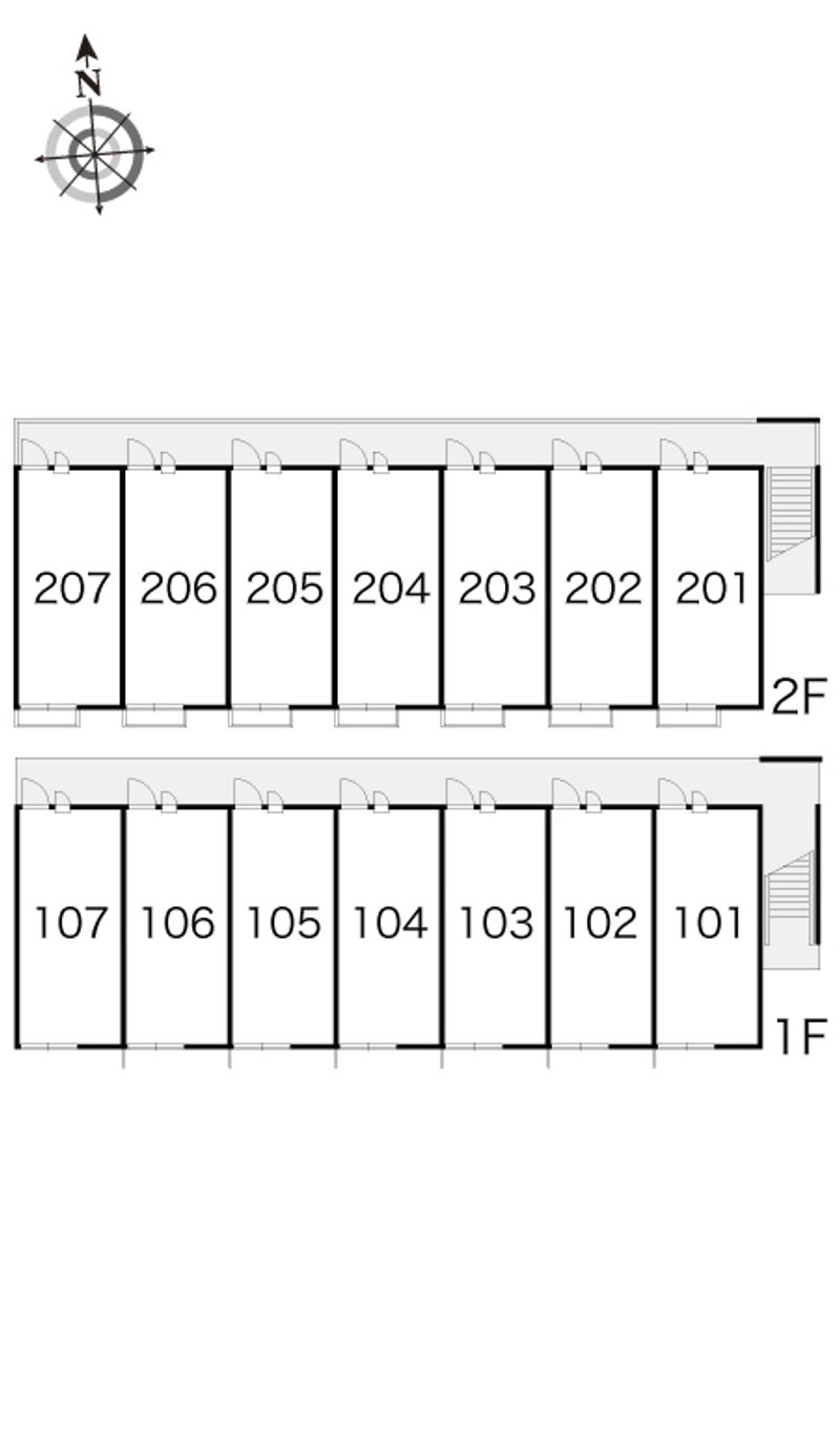 レオパレスＤＡＩＫＡＮⅡ 間取配置図