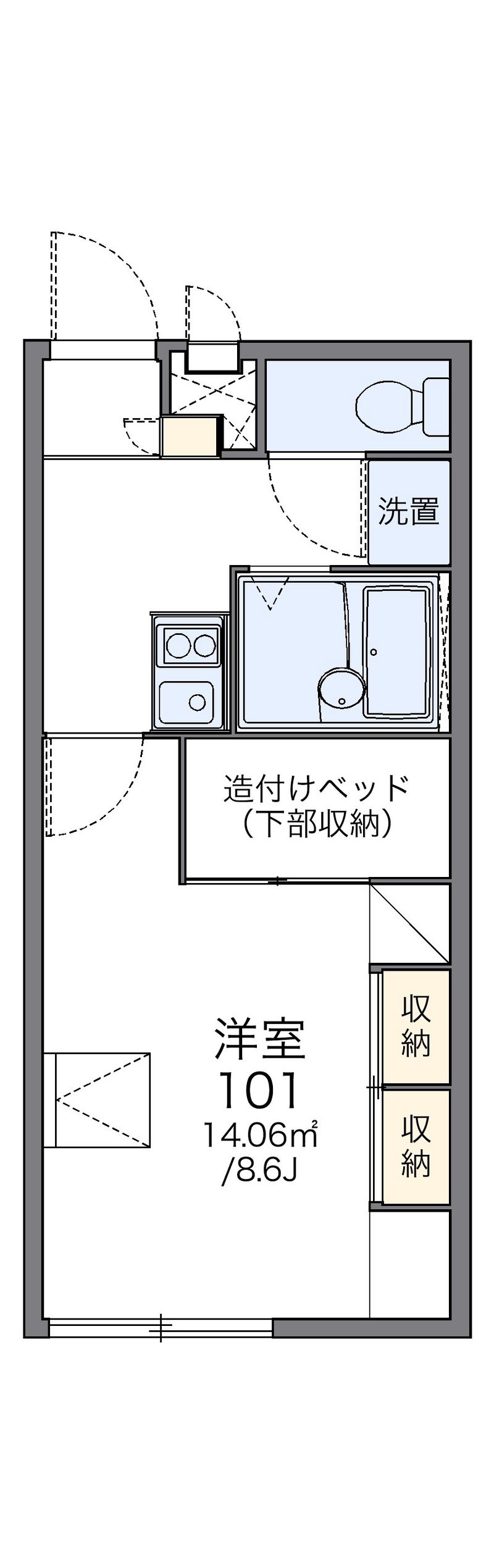 レオパレスコンフォール志免 間取図