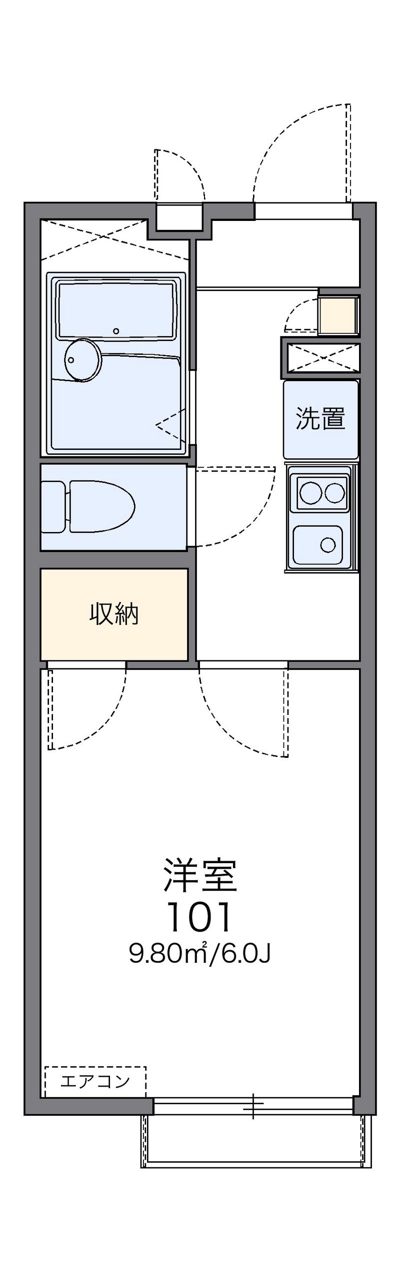 レオパレスサンガーデン 間取図