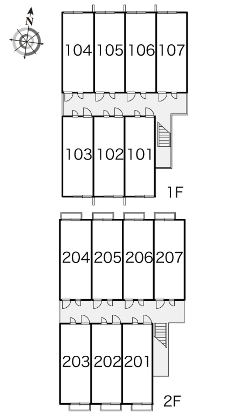 レオパレスハーバー東出町 間取配置図