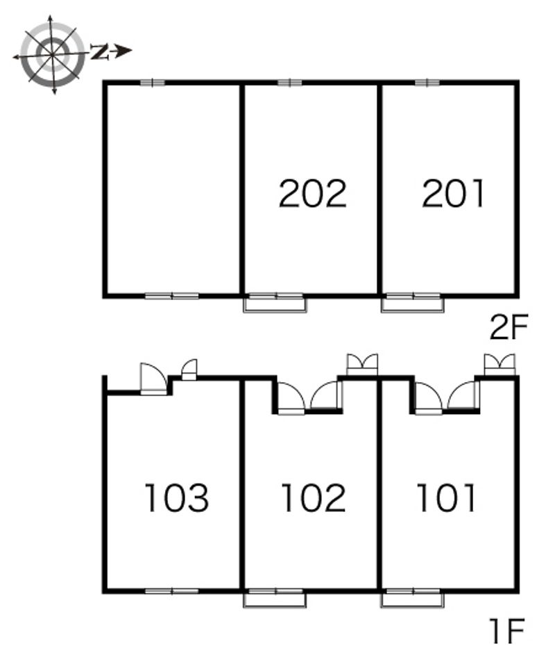 レオパレスジュネス　楓 間取配置図