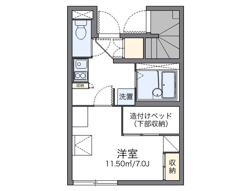 レオパレスデキシントン街７６７ 間取図