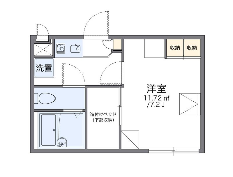 レオパレスエスペーロ本町 間取図
