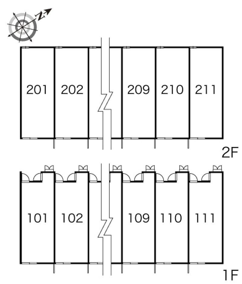 レオパレスグリーン　リーブズ 間取配置図