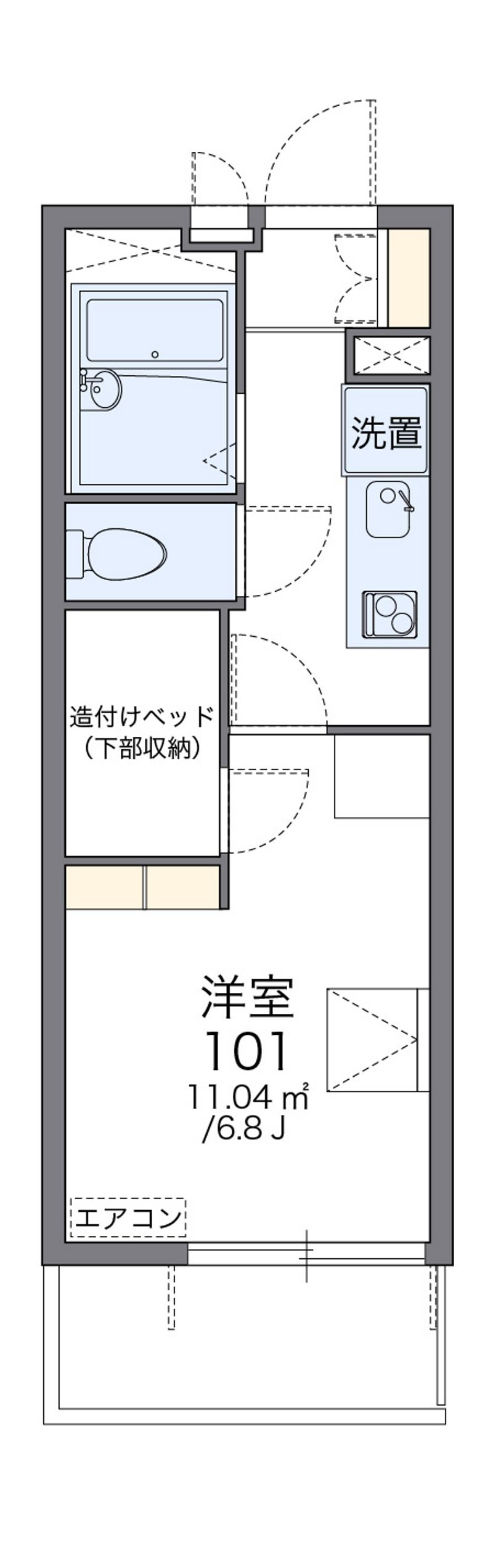 レオパレスハイムモーリー 間取図