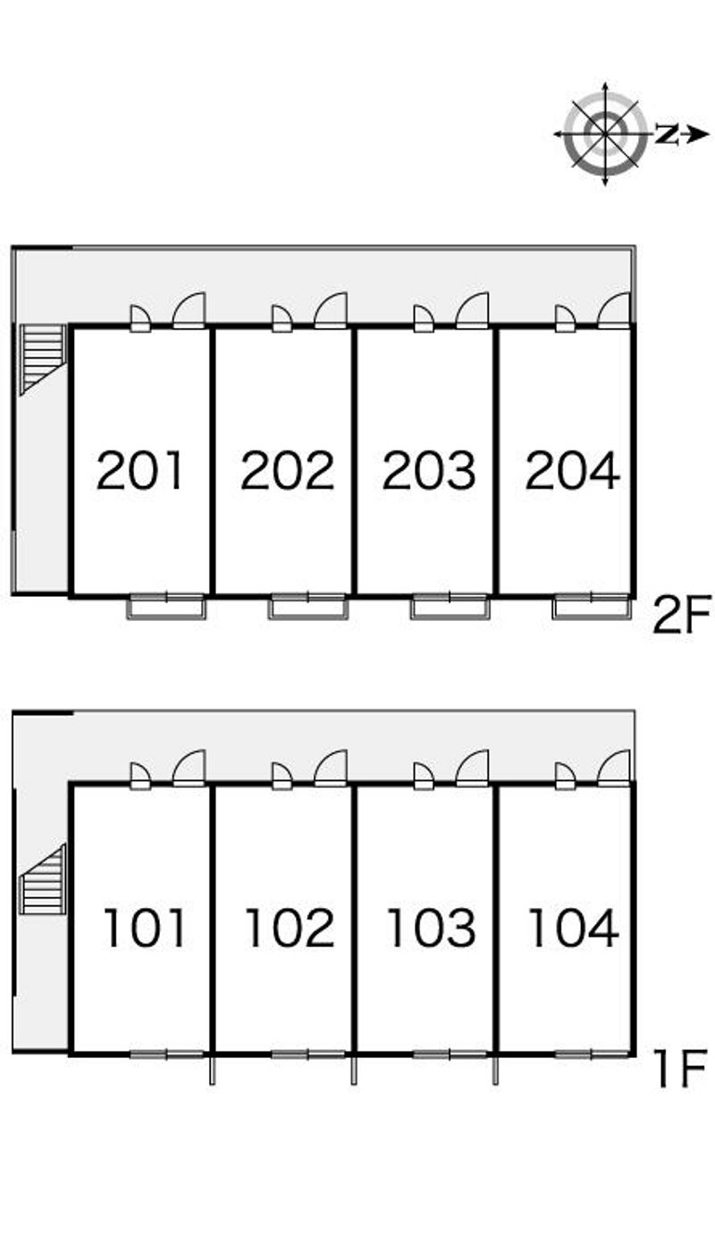 レオパレスサンライズ箕面今宮 間取り配置図
