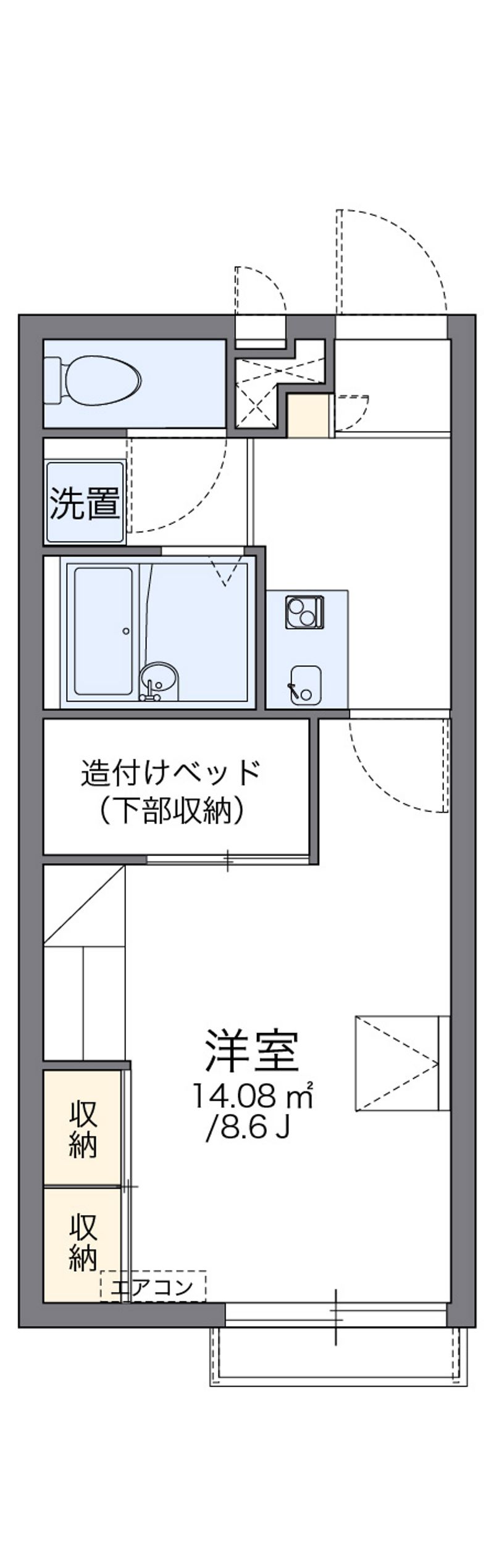 レオパレスおいし 間取図