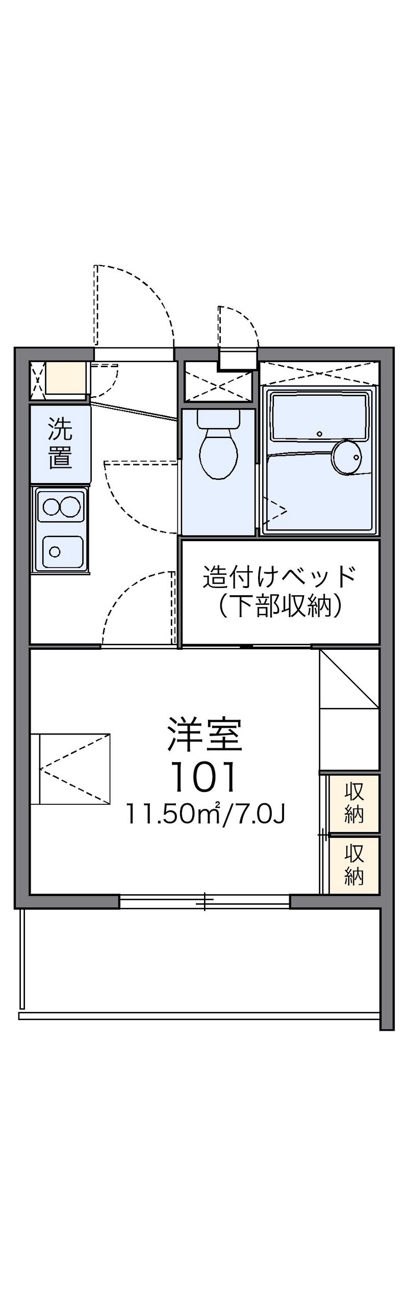 レオパレスグリシーナ 間取図