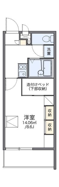 レオパレス不動塚Ⅱ 間取り図