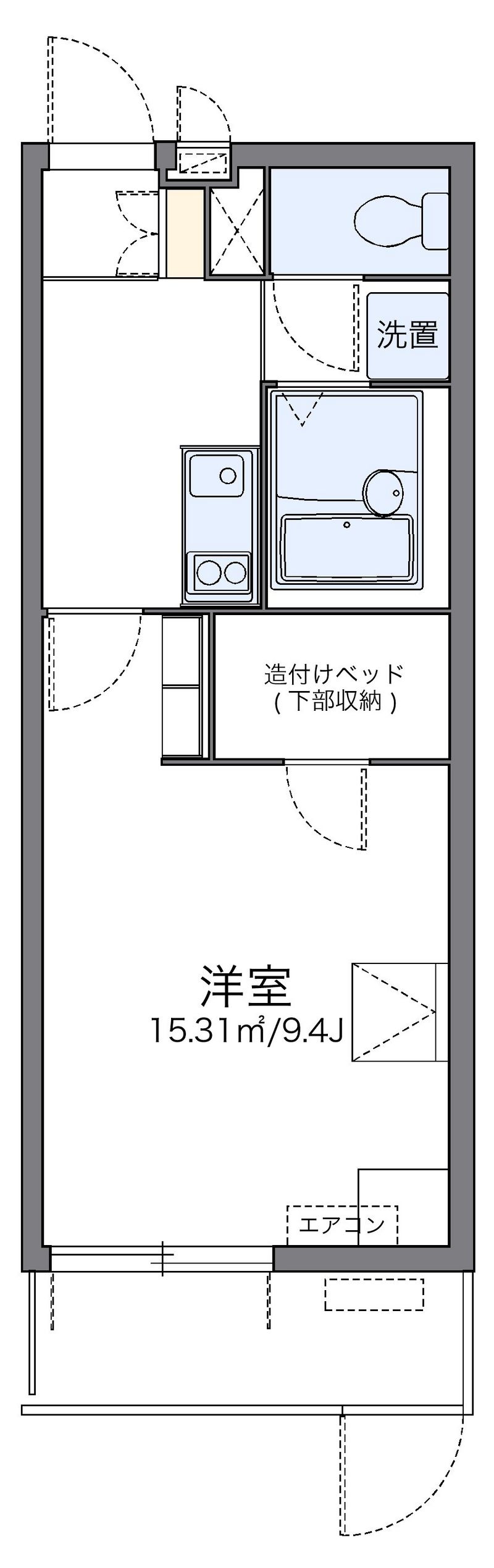 レオパレスＭＩＮＡＭＩⅢ 間取図