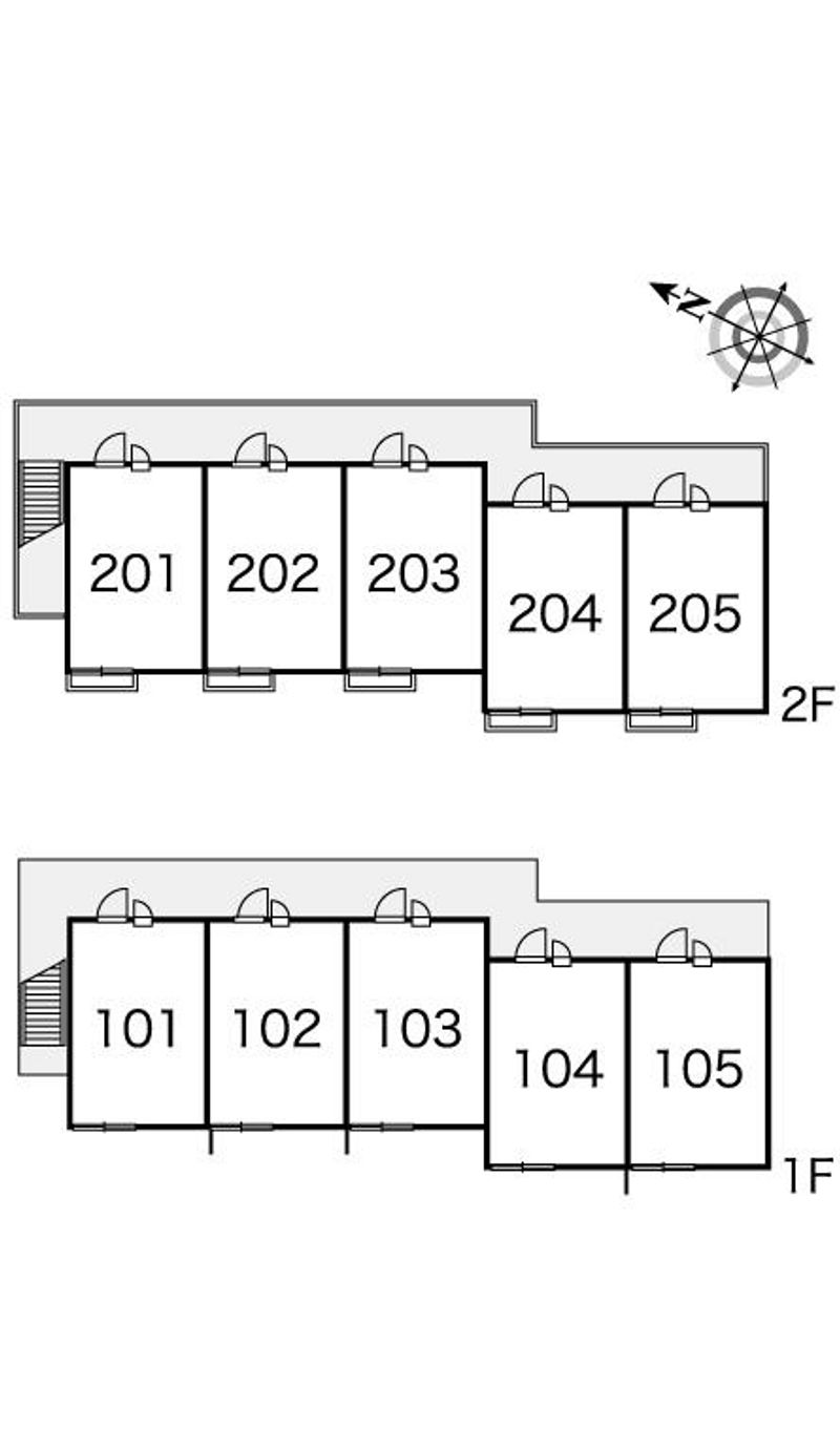 レオパレスはなみずき 間取配置図