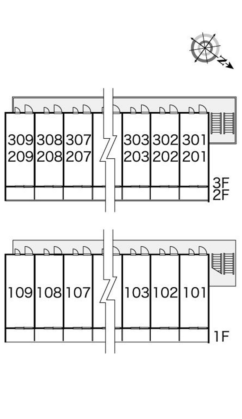レオパレス掛休 間取配置図