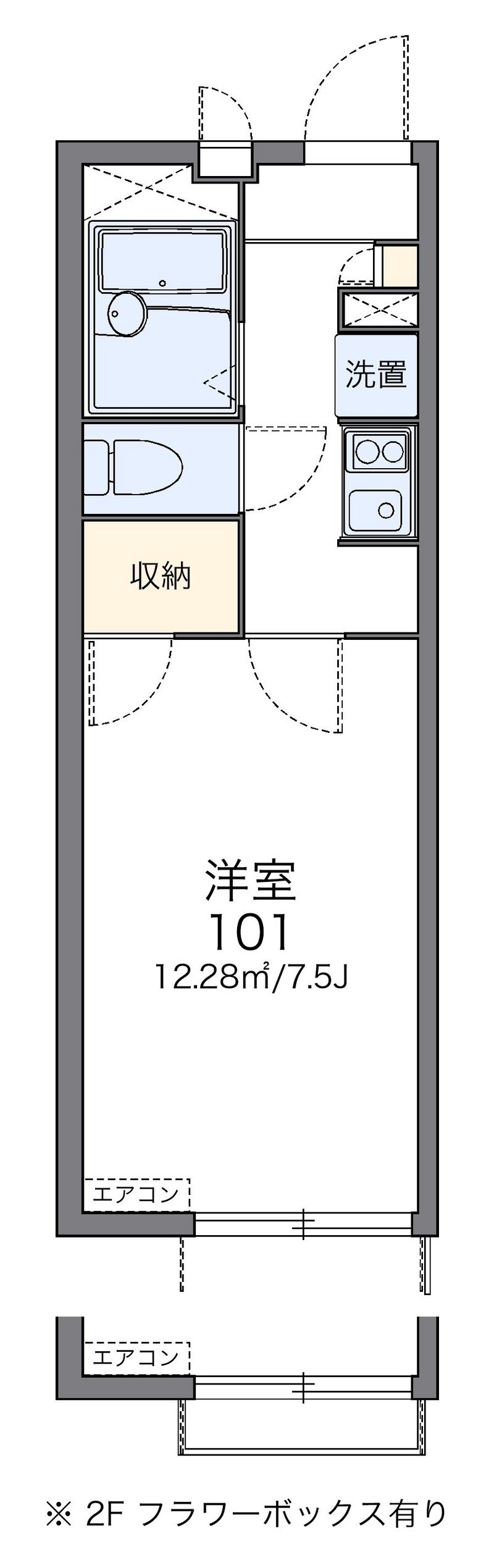 レオパレストサキ 間取図