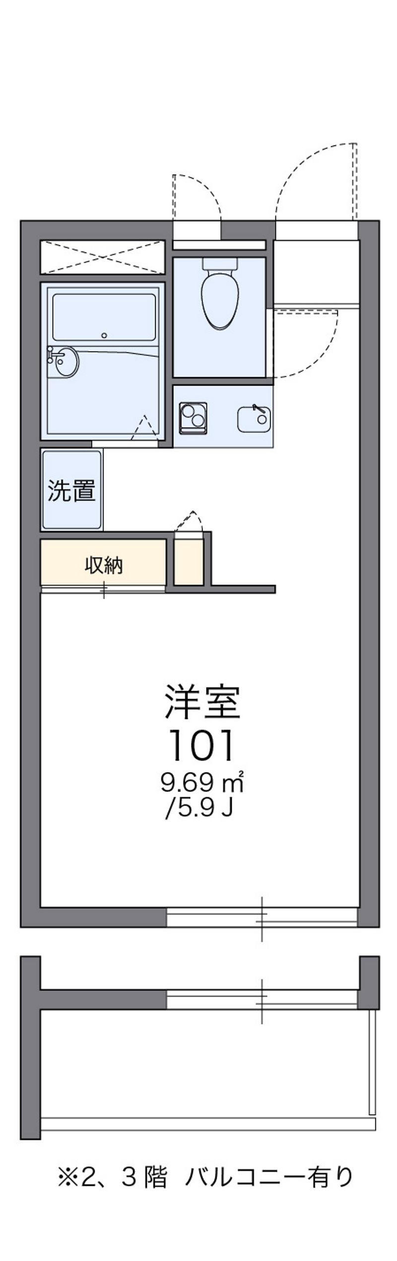 レオパレスサンローズ 間取図