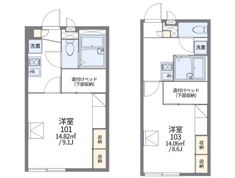 レオパレスカルカソンヌ 間取図