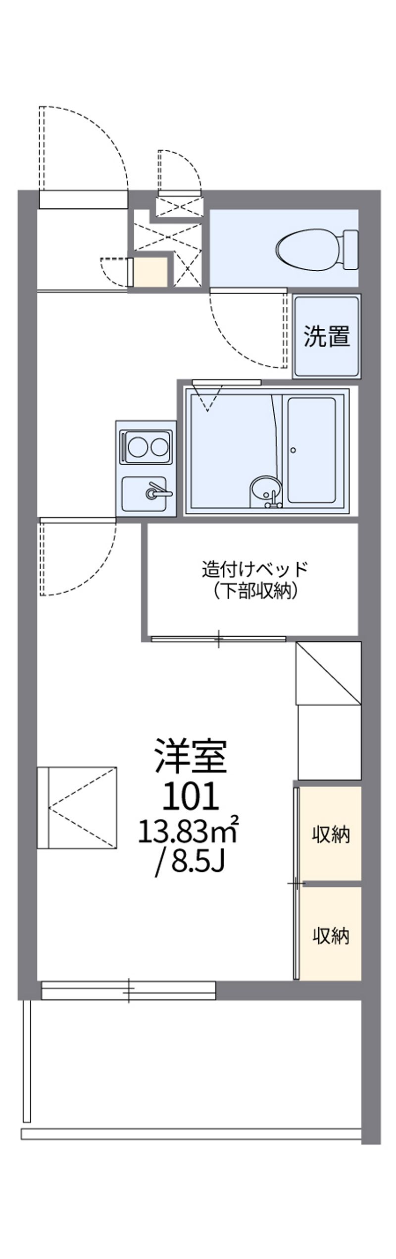レオパレスＯＲＯＫＵⅡ 間取図